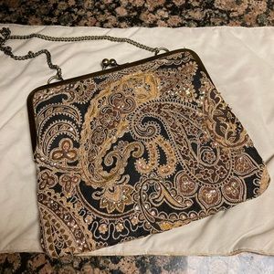 Beautiful paisley brocade evening bag